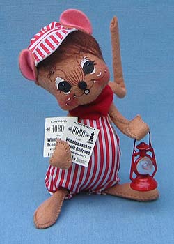 Annalee 7" Train Engineer Mouse - Mint - 973501