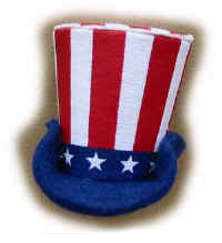 Annalee 3" Patriotic Uncle Sam Hat Ornament / Pin - Mint - 981003