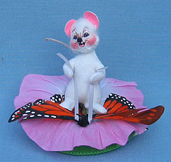 Annalee 3" Fantasy Flight Mouse Riding Butterfly - Mint - 988000