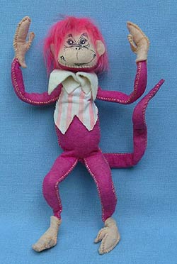 Annalee 7" Pink Monkey with Vest - Near Mint - A301-69