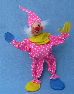 Annalee 10" Pink Clown with Open Eyes - Mint - A340-78pk