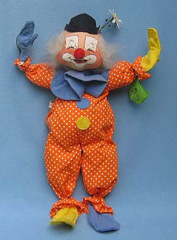 Annalee 18" Orange Clown - Excellent - 1978 - A341-78or