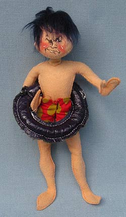 Annalee 10" Handsome Sampson Bathing Boy with Inner Tube - Excellent - B91-67t