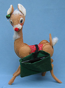 Annalee 18" Reindeer or Doe with Saddlebags - Red Nose - Excellent - C144-76