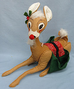 Annalee 18" Reindeer or Doe with Saddlebags - Red Nose - 1976 - Very Good - C144-76a