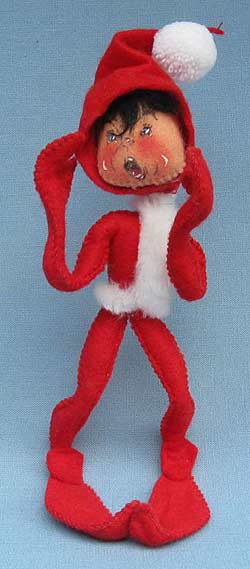 Annalee 10" Red Christmas Elf - Excellent - C150-75yell