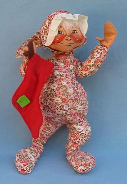 Annalee 18" PJ Girl Holding Stocking Open Eyes - Mint - C152-77ox