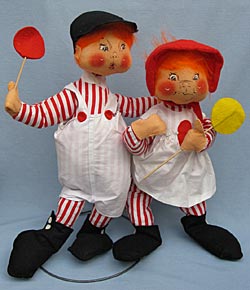 Annalee 18" Candy Kid Boy & Girl with Lollipops - Mint - C74-C73-78mint