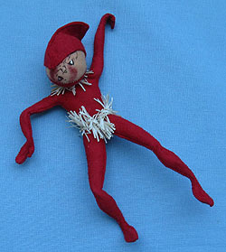 Annalee 10" Red Elf with Tinsel - Mint - E22-58rooh