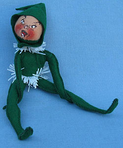 Annalee 10" Green Elf with Tinsel - Mint - E22-61gtong