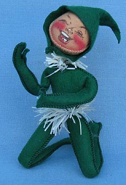 Annalee 10" Green Elf with Tinsel - Mint - E22-61gxo