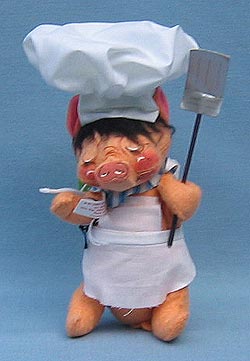 Annalee 8" Boy Barbecue Pig - Near Mint - G570-80x