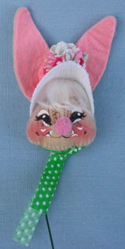 Annalee 3" Girl Bunny Head Pick - Mint - G690-82sqx