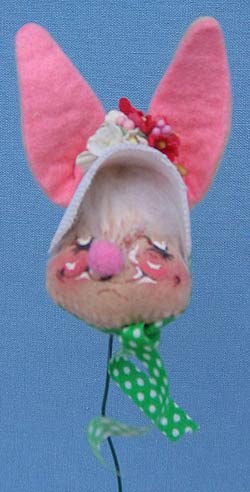 Annalee 3" Girl Bunny Head Pick - Mint - G690-82xx