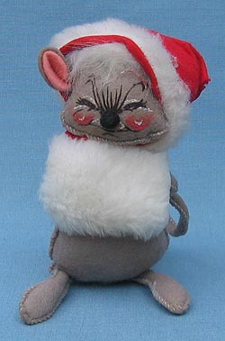 Annalee 7" Mrs Santa Mouse with Muff - Mint / Near Mint - G91-67x