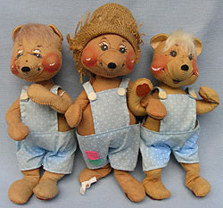 Annalee 10" Set of Three Bears - Good - 28008trio