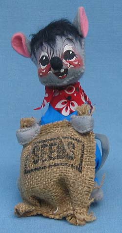 Annalee 7" Gardener Mouse - Mint - M433-75