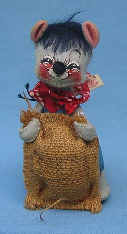 Annalee 7" Gardener Mouse - Very Good - M433-75a