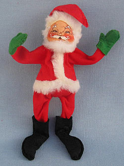 Annalee 7" Santa with Fur Trim - Closed Eyes - Near Mint  - N1-79x