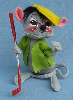 Annalee 7" Golfer Boy Mouse - Mint - R406-70ox