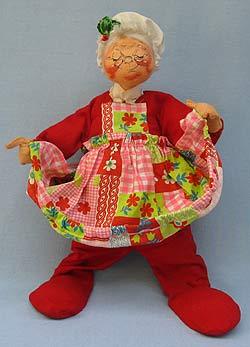 Annalee 18" Mrs Santa Cardholder 1973 - Very Good - R42-73xxa