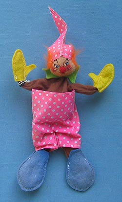 Annalee 10" Pink Clown - Excellent - R620-81pk