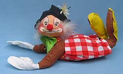 Annalee 18" Red & White Check Clown - Mint / Near Mint - R623-80