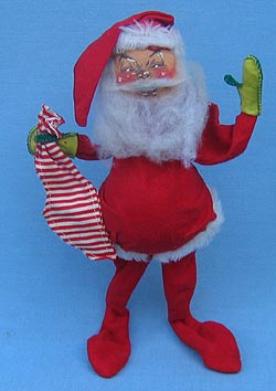 Annalee 12" Santa with Stocking - Excellent - S12-62