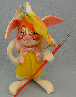 Annalee 7" Artist Bunny with Brush & Palette - Excellent - S9-78cxx