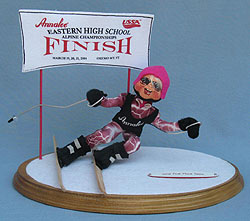 Annalee 10" Skier - Eastern High School Alpine Champion - Mint-Skier-EHACT-11