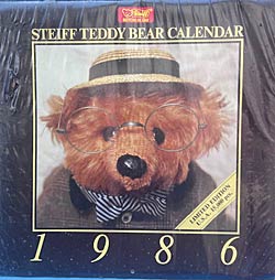 Steiff 12" x 12" Calendar from 1986 - Near Mint - Steiffcal