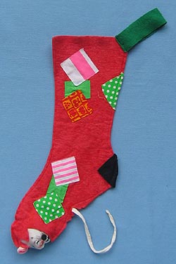 Annalee 18" Red Christmas Stocking - Very Good - X60-70a