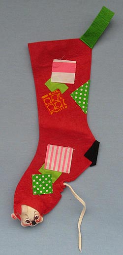 Annalee 18" Red Christmas Stocking - Open Eyes - Near Mint / Excellent - X60-70def