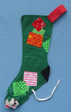 Annalee 18" Green Christmas Stocking - Mint / Near Mint - X60-70gr