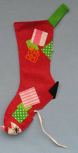 Annalee 18" Red Christmas Stocking - Yelling - Near Mint / Excellent - X60-7oxyell