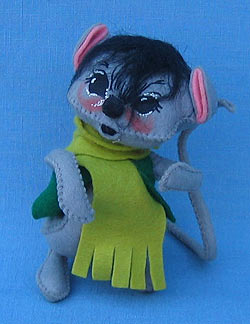 Annalee 7" Singing Mouse in Green Jacket - Mint - Y11-65