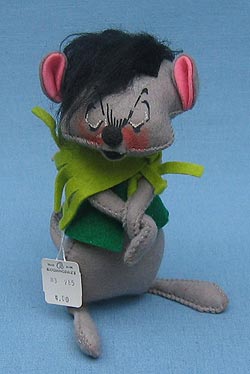 Annalee 7" Singing Mouse in Green Jacket - Mint - Y11-65x