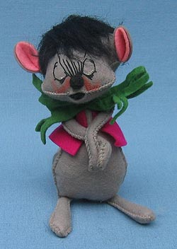 Annalee 7" Singing Mouse in Pink Jacket - Mint - Y11-65xp