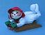 Annalee 7" Slip-Sliding Sledding Snowman - Near Mint - 751600