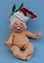 Annalee 7" Baby Wearing Santa Hat - Mint - C144-68