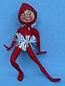 Annalee 10" Red Elf with Tinsel - Mint - E22-61rw