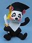 Annalee 8" Graduate Panda Bear - Mint - 279401