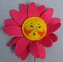 Annalee 4" Bright Pink Flower Pin / Pick - Mint - 183093