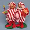 Annalee 7" Mr & Mrs Tuckered Santas - 1987 - Mint / Near Mint - 510087