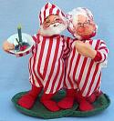 Annalee 7" Mr & Mrs Tuckered Santas - Near Mint - 510089a