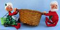 Annalee 7" Mr & Mrs Santa with Basket - 1979 - Mint - 5105-79