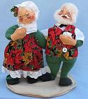 Annalee 7" Mr & Mrs Santa Morning Greetings with Coffee Cups - 1998 - Excellent - 510698a