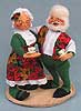 Annalee 7" Mr & Mrs Santa Morning Greetings with Coffee Cups - 1998 - Mint - 510698