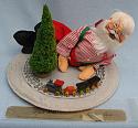 Annalee 10" Santa Playing with Train - Time Out with Plaque-  Excellent - 540888a