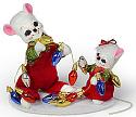 Annalee 5" Yuletide Mice with lights 2024 - Mint - 610224